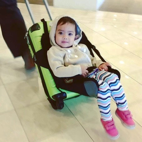 Lugabug Travel Seat Child Carrier for Luggage (Black/Grey)